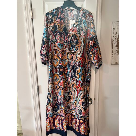 NWT Ida & Irene size medium colorful maxi dress - Picture 1 of 3